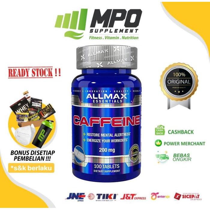 Allmax Caffeine 200mg (100 tablets) ORIGINAL SEGEL