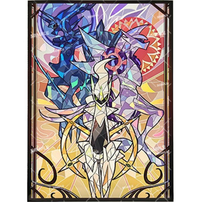 60Pcs/Set Anime Game PTCG Flash Card Sleeve Church Stained Glass Style Legendary Pokemon Arceus