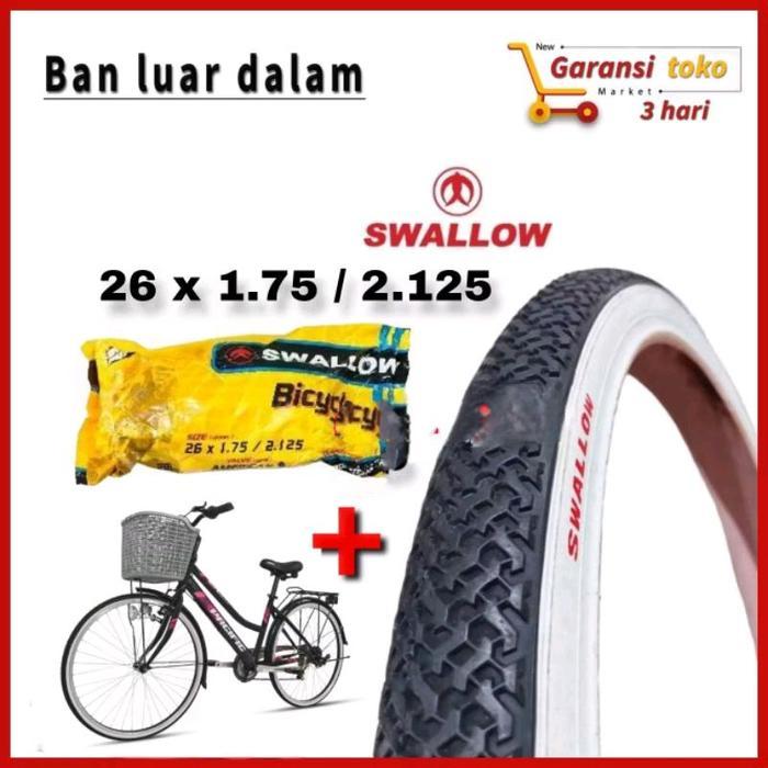Continental Bike - Ban Luar Dalam 26X1.75 Swallow 26 X 1.75 Sepeda Mini Jengki Mtb
