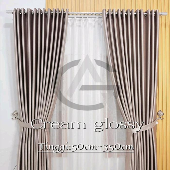 NW [ CREAM GLOSSY ] GORDEN MINIMALIS 6-9-12 GELOMBANG ELEGAN JENDELA, PINTU, MODEL SMOKRING POLOS