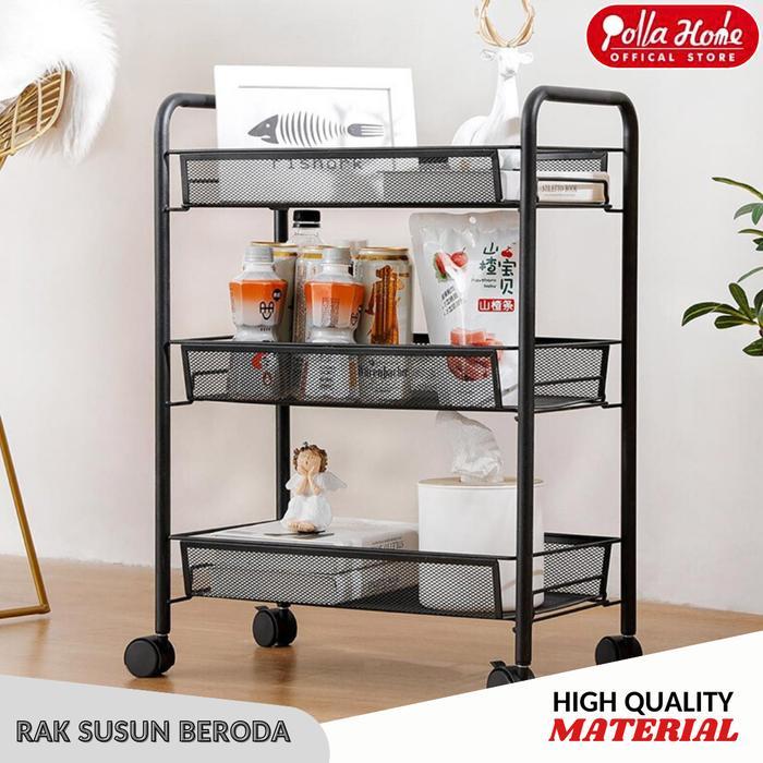Ikea - Rak Dorong 3 Tingkat Rak Kamar Mandi Rak Serbaguna Rak Penyimpanan Susun