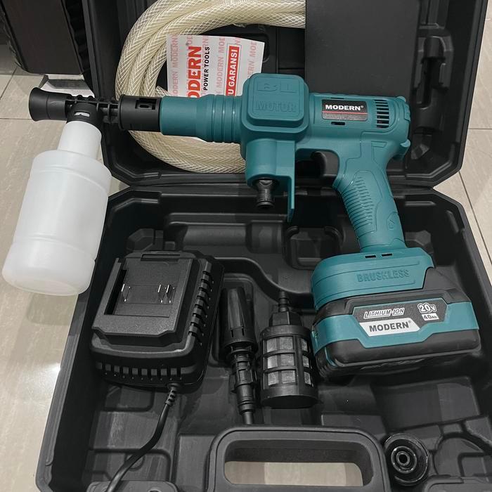 Jet cleaner Cas cordless Modern M70 mesin cuci mobil baterai 20V