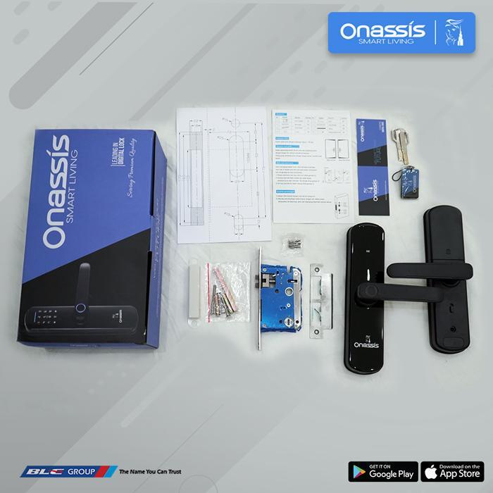 Ready Onassis Kunci Pintu Digital Smart Lock T1 Pro Wifi Function, Fast Fingerprint Recognition, & 5