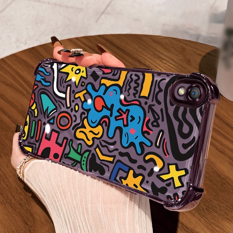Casing Hp untuk OPPO A37 A37F Case Graffiti Warna-warni Gaya Street Art Kasing airbag silikon Cesing