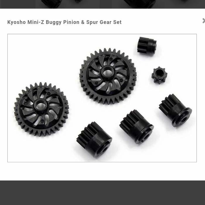 mini-z buggy Pinion & Spur Gear Set MB011