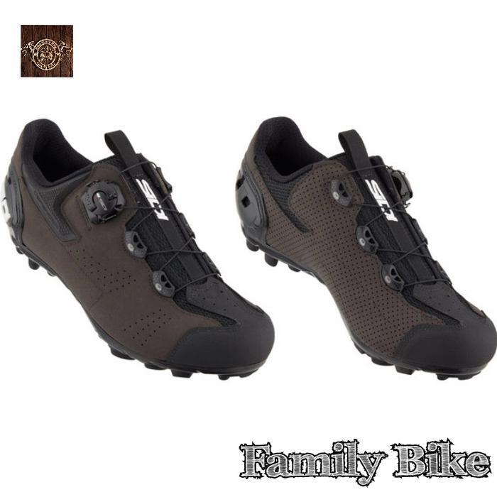 Sidi MTB Gravel Black Brown - Sepatu Sepeda MTB Cleat Sidi Gravel
