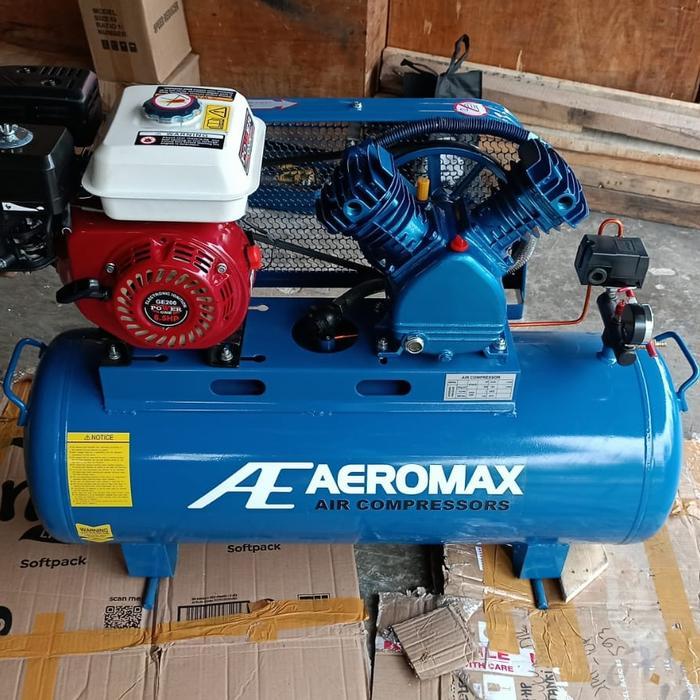 MESIN KOMPRESOR ANGIN/AIR COMPRESSORS 2HP c/w Engine 6.5PK BahanbakarBensin