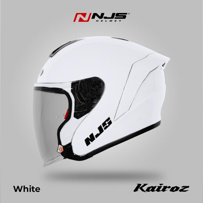 NEW - NJS KAIROZ WHITE - (FREE SPOILER) - HELM HALF FACE KAIROZ KAIROZ V1 KAIROZ POLOS KAIROZ ORI