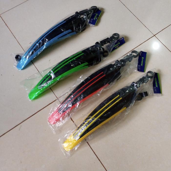 TERLARIS spakbor sepeda mtb lipat bmx 20 24 26 depan belakang plastik hitam lis
