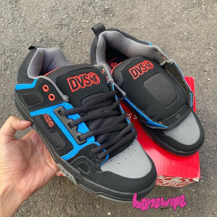 Sepatu Skateboard BMX Gemuk DVS Comanche Black Blue Red