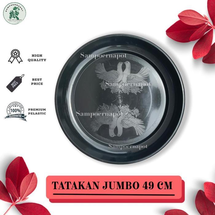 tatakan alas pot bunga 60 hitam 49cm untuk pot 60cm - TATAKAN JUMBO