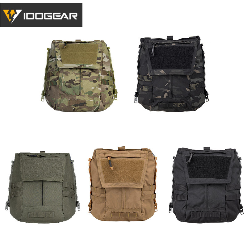 IDOGEAR Tactical Zip on Panel Pouch Backpack Plate Carrier Bag for CPC AVS JPC2.0 Vest 3531