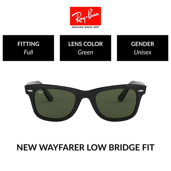 SALE RAY-BAN WAYFARER RB2140F 901 Full Fitting Kacamata Hitam 52mm