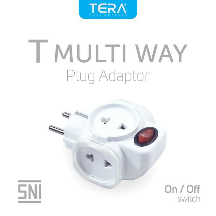 Legrand - Steker T Multi Way On/Off Switch Plug Adaptor - 4 Ways Socket