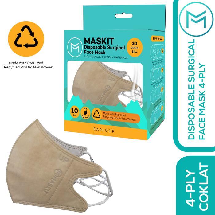 DISKON Masker 4ply Duckbill Warna - Maskit Ramah Lingkungan Earloop & Hijab