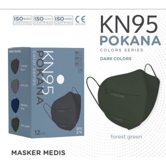 Official Masker Pokana Kn95 6Ply Kn 95 Isi 12 Evo Plusmed Sensi Convex Duckbill Original