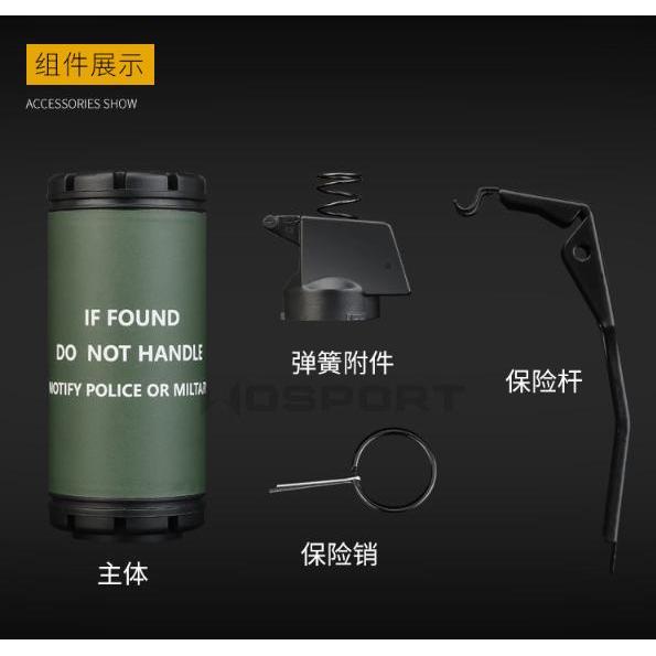 Dummy Smoke Grenade With Trigger Pouch Granat Tactical Bom Asap