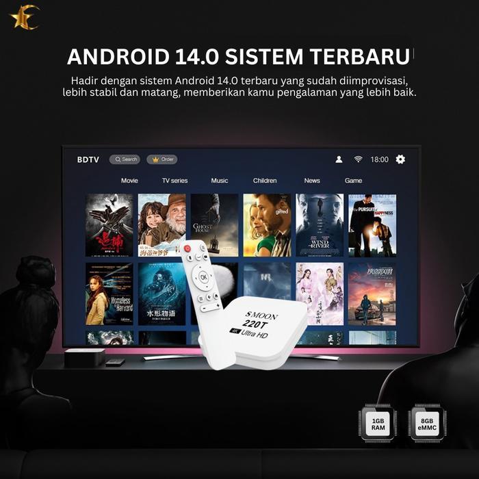 Promo [Affiliate Choice] Smoon 220T Android Tv Box - Google Tv - Android 14 - Youtube - Netflix -