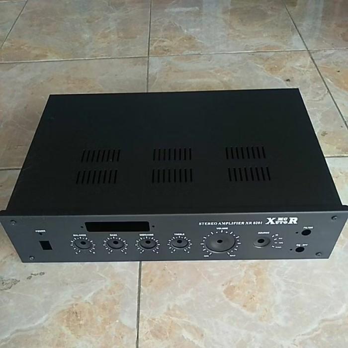 Bok Power Amplifier XR 0201 + USB / Box Ampli XR0201 Bahan Plat Tebal