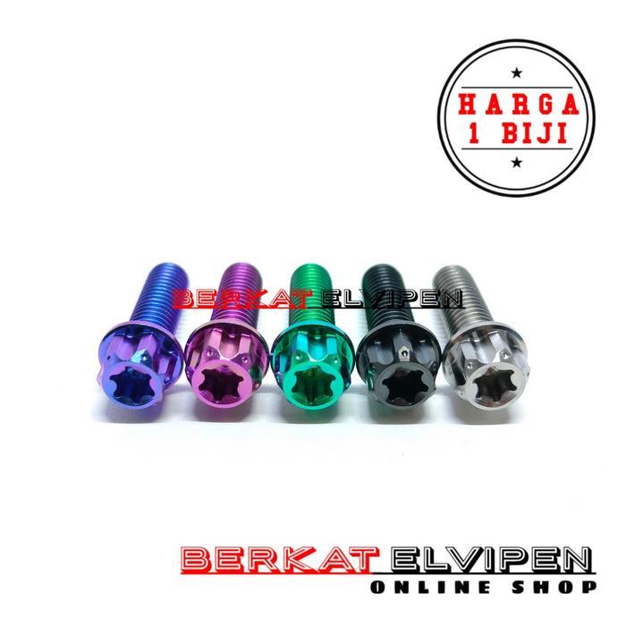 BAUT TITANIUM GEAR HEAD M8X30 DRAT 12 PANJANG 30MM 3CM READY