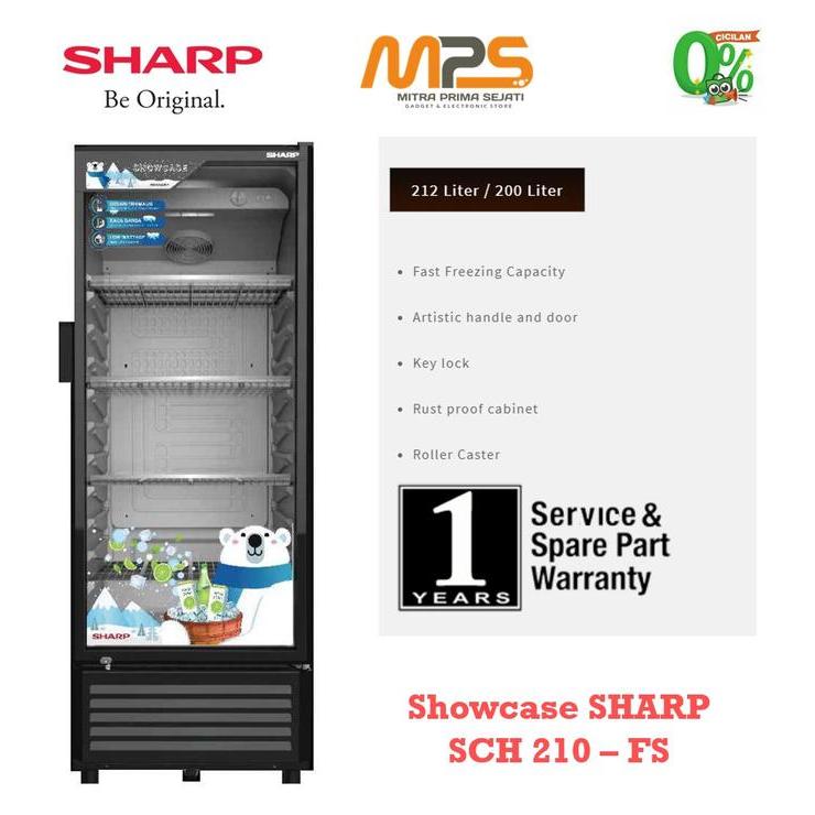Showcase SHARP SCH 210 FS - 200 Liter