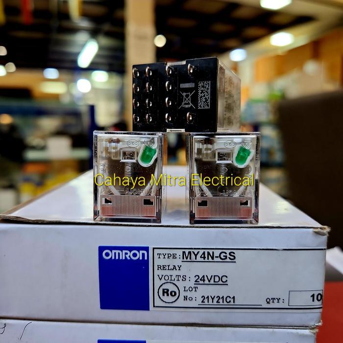 Relay MY4N-GS 24 VDC Omron Original + Sotcket / OMRON MY4 24VDC Asli