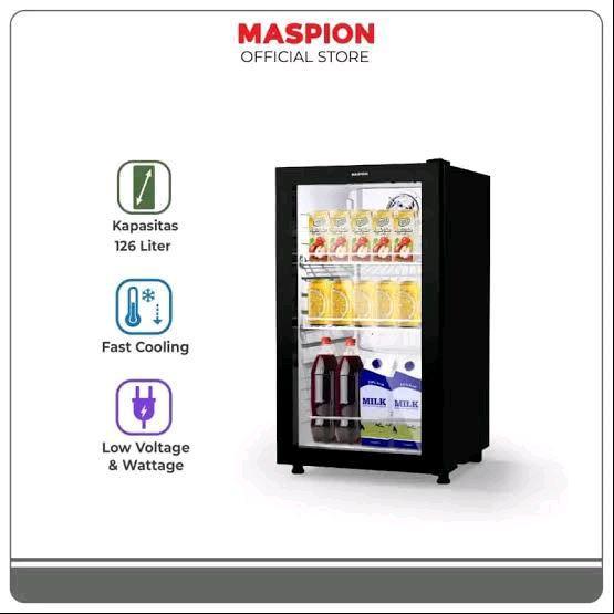 New Kulkas Mini Display Cooler/Showcase MASPION With Fast Cooling+Low Watt Technology JUMBO 120 Lite