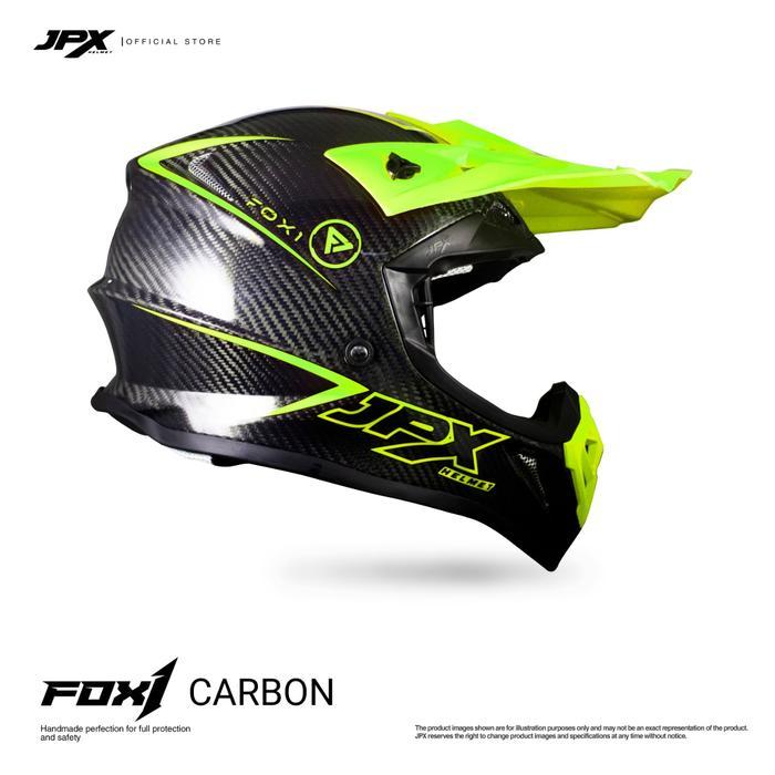 Helm JPX CROSS FULL FACE FOX1 - SOLID CARBON/ YELLOW - M
