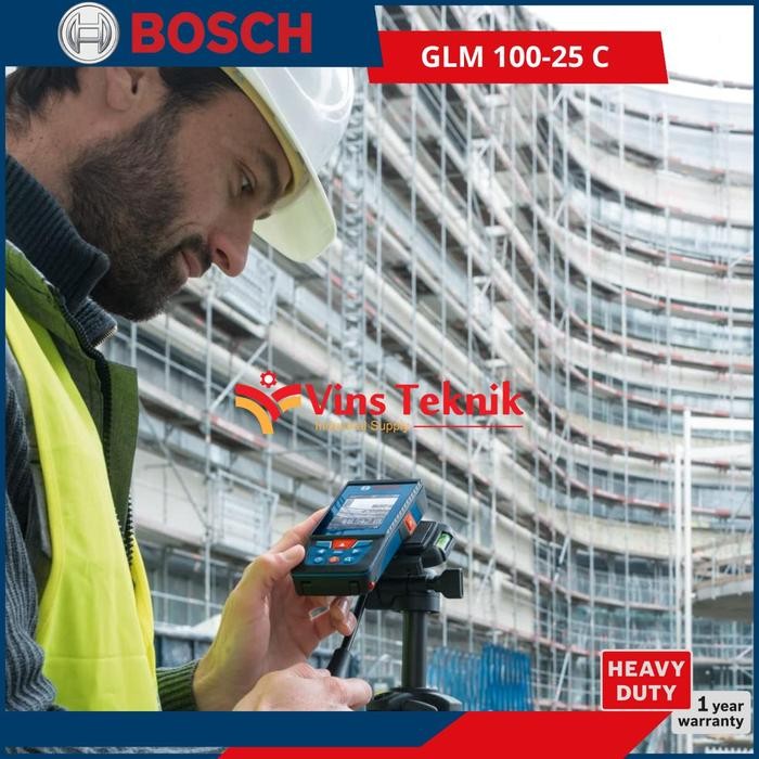 Meteran Laser Range Finder Digital 100M Bosch GLM 100-25 C GLM100-25C