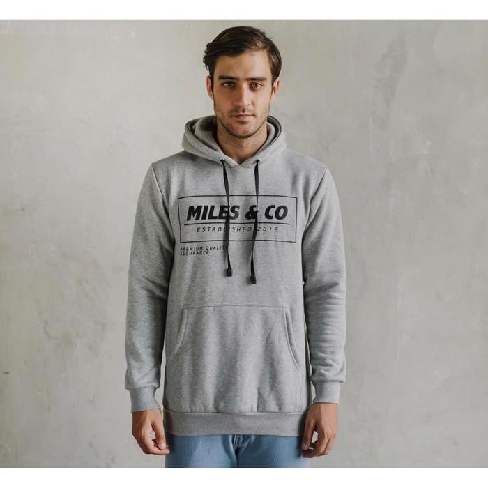 ASLI Hoodie er Miles&co - Abu abu READY STOCK