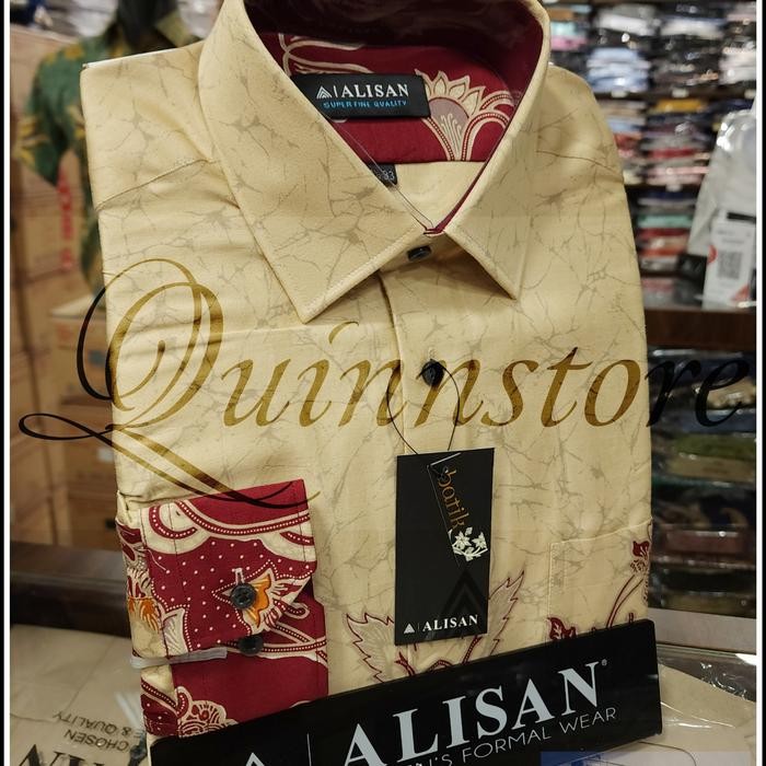 Alisan Batik Lengan Panjang Reguler Motif Bunga //Hijau//