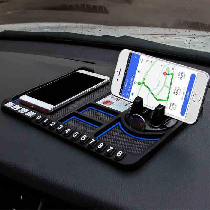 Tatakan dashboard mobil Anti Slip Mobil + Mounting Handphone Mobil Multifungsi Dasboard / Holder HP