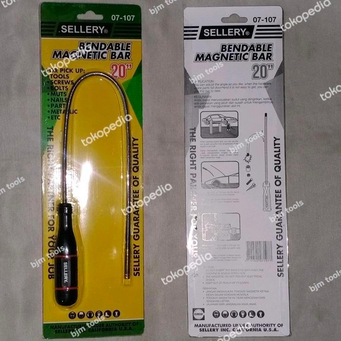 Premium SELLERY Obeng Magnet Fleksibel 07-107 20" Panjang 39cm Total 50cm untuk Bolts Nuts Parts