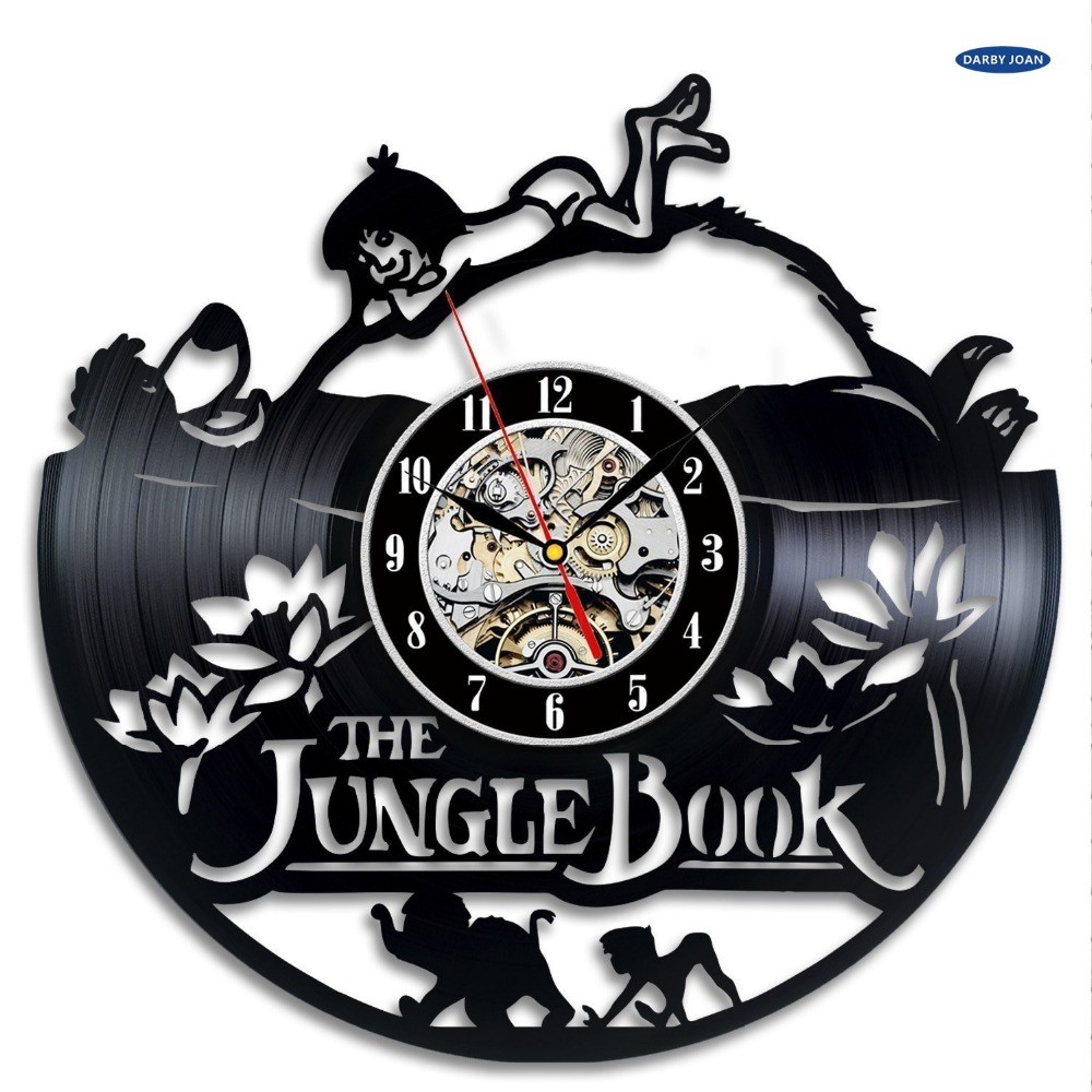 wall clock The Jungle Book Vinyl Record Clock Wall Art Home Decor Gift
