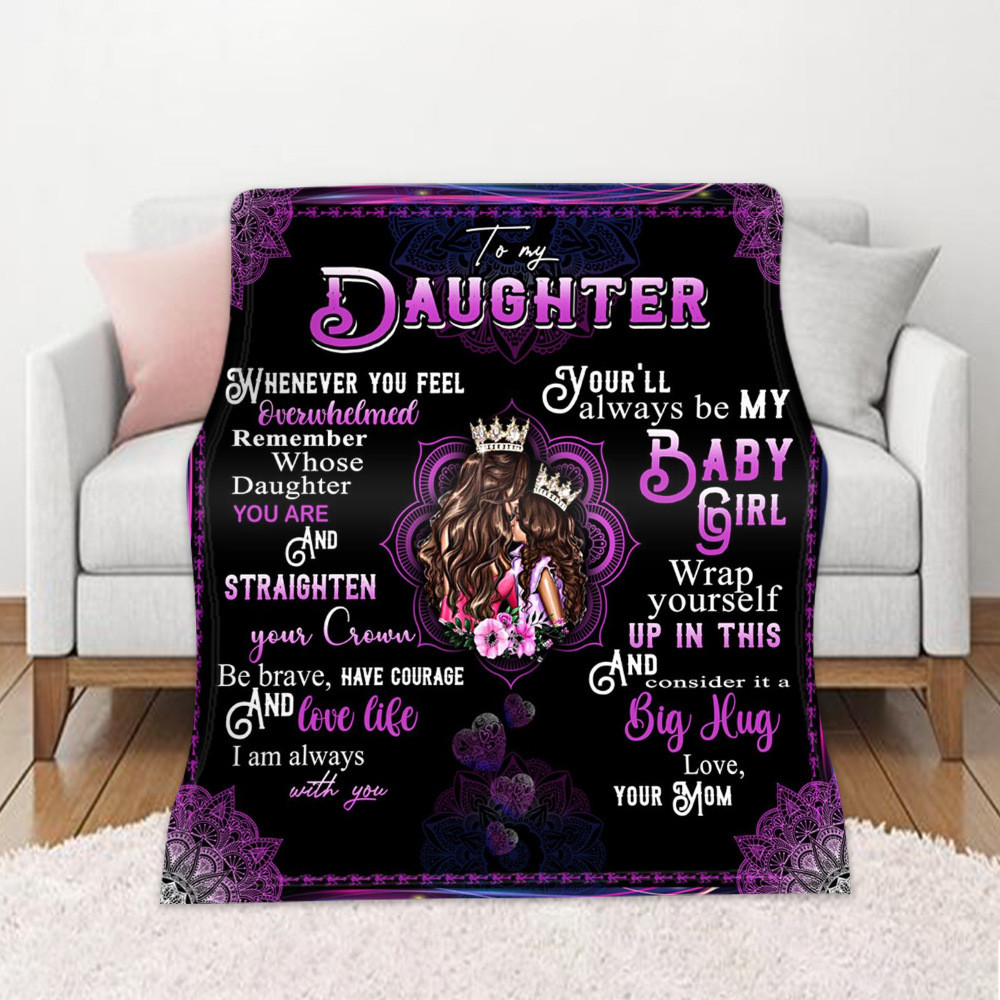 Letter To My Daughter Flannel Throw Blankets Lovely Girl Printed Beddings Bedspread Home Textiles Gi