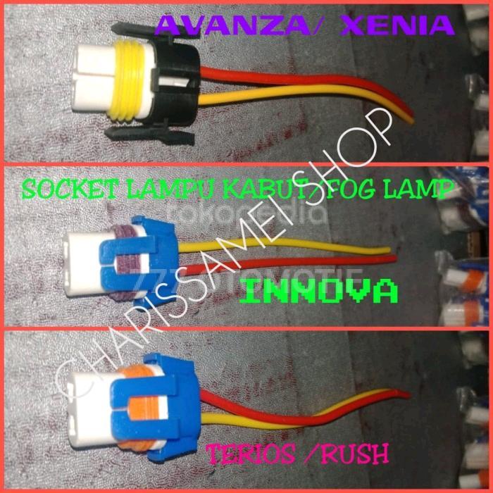 Jual Soket Fog Lamp / Socket Lampu Kabut Avanza Xenia Innova Rush Terios Kode 135
