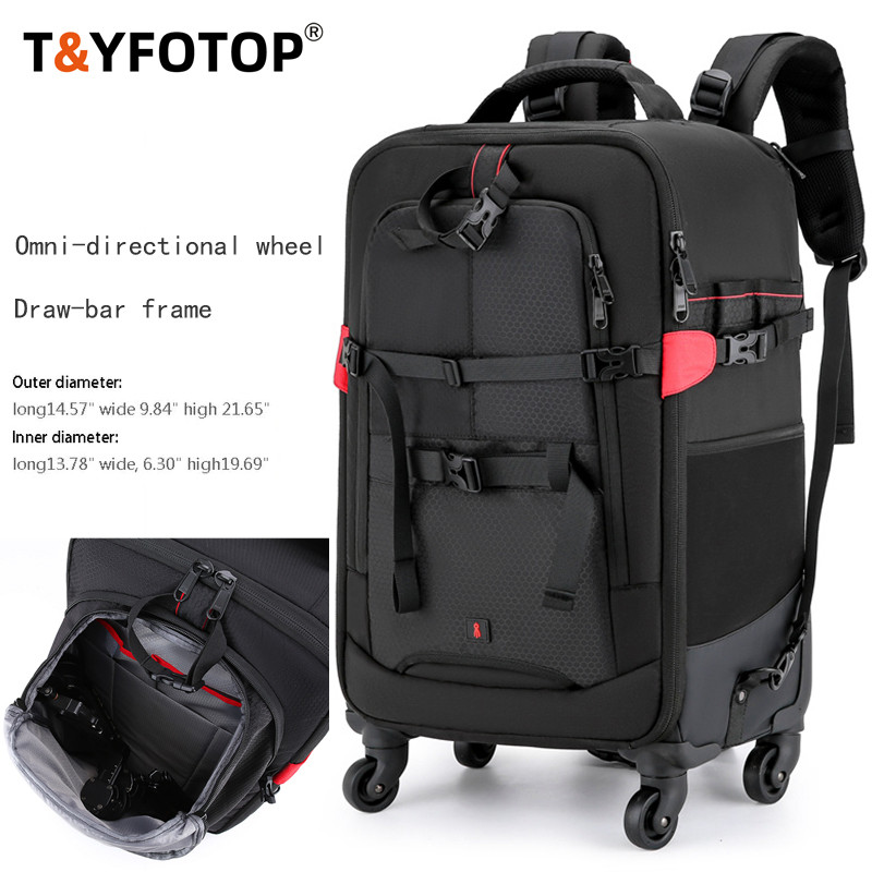 T&YFOTOP Trolley camera bag Professional camera trolley suitcase Bag Video Photo Digital Camera lugg