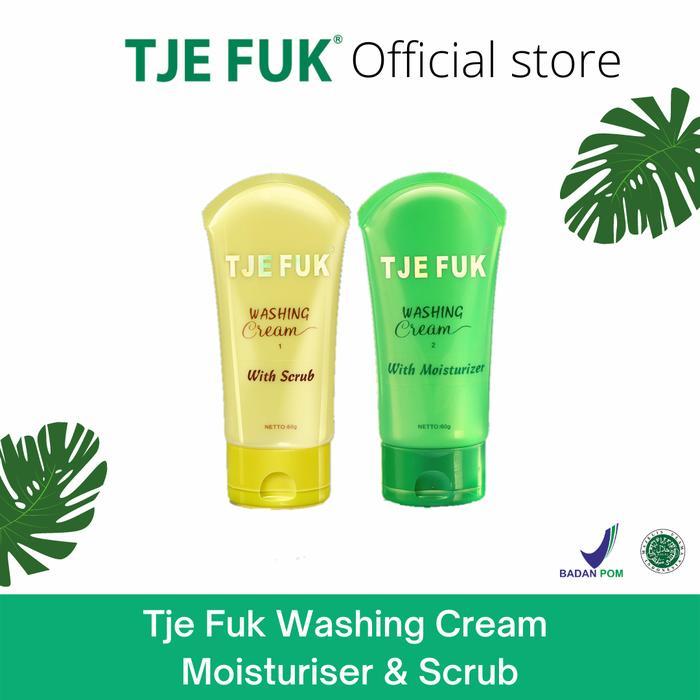 [ Paket ] TJE FUK Washing Cream Scrub & Moisturizer - Cleanser Wajah