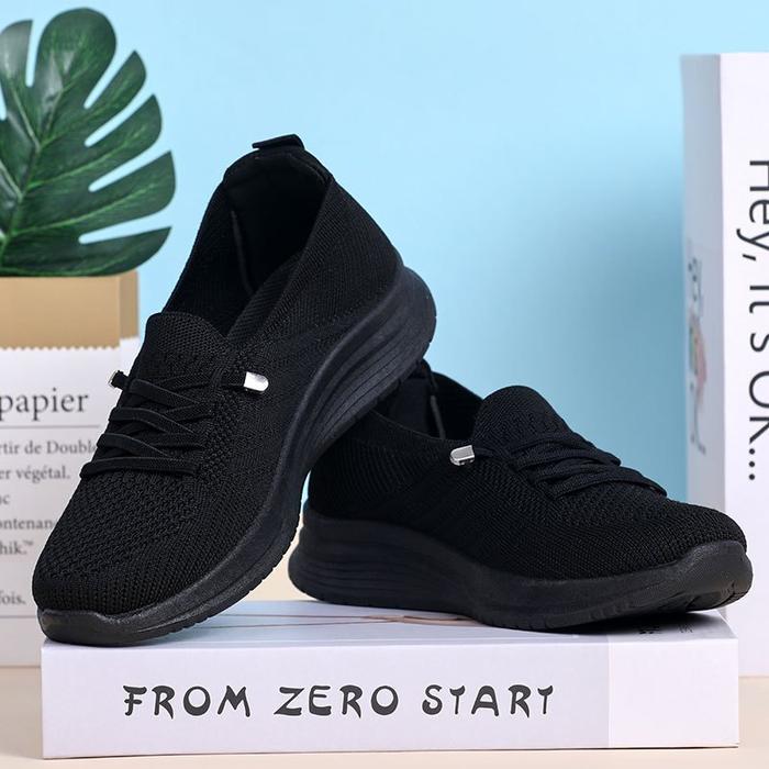 Collin Sepatu Slip On Rajut Sneakers Wanita Pria Dewasa Unisex Tali Mati Trendy Kekinian Sporty