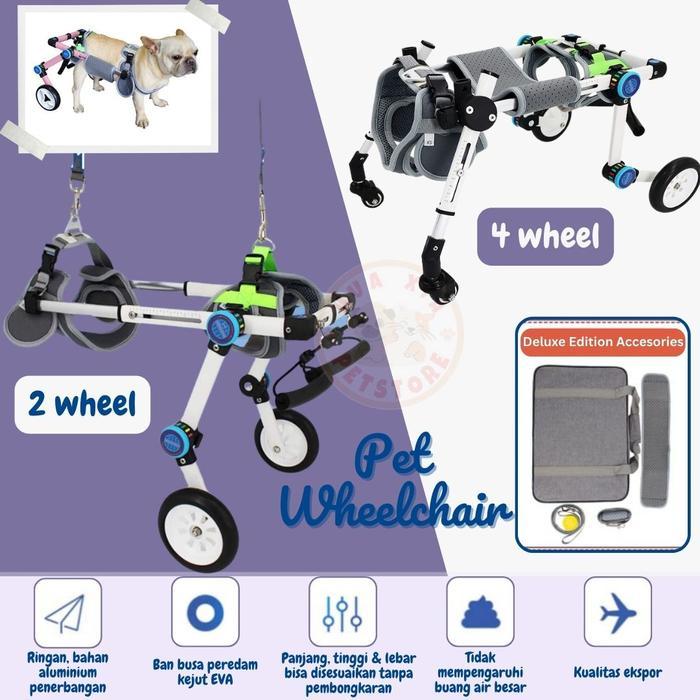 PROMO Pet Wheelchair Kursi Roda Alat Bantu Jalan Kucing Anjing - Luxury