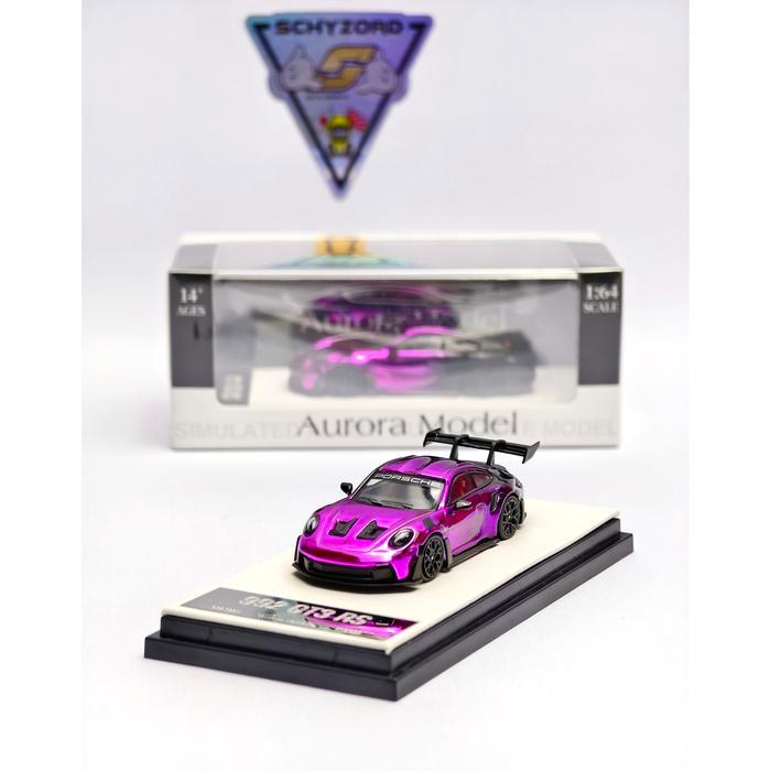 Aurora Model Porsche 911 GT3 RS 992 Limited Edition Purple Black