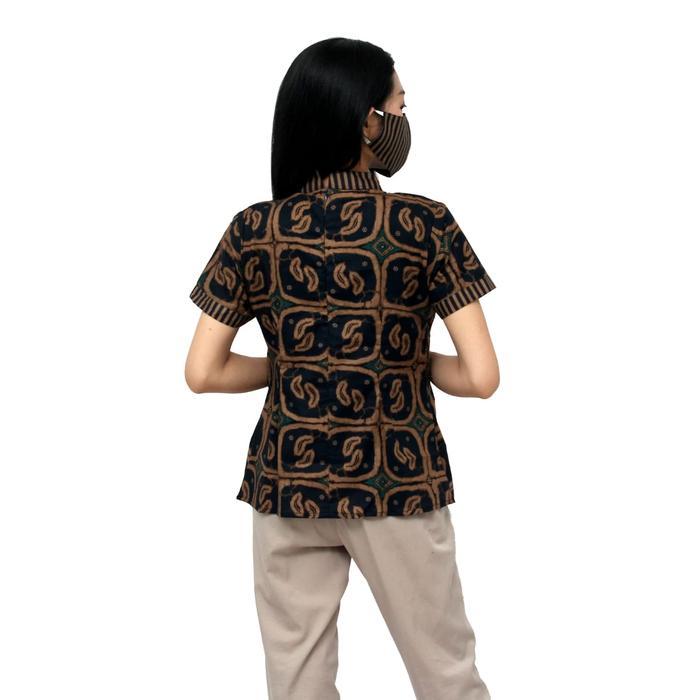 eyys- Atasan Batik Wanita Modern Perpaduan Batik Lurik - Baju Couple - Baju Pasangan -