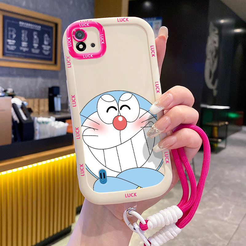 Casing Hp untuk Realme C20 C20A C11 2020 C11 2021 Case Pola Kucing Robot Lucu Kasing ponsel silikon 