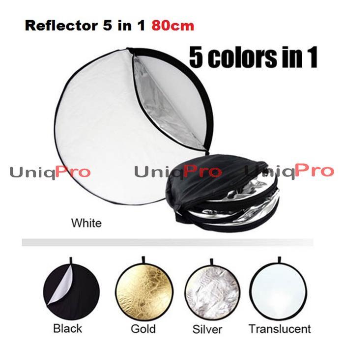 p8gk- Reflector Reflektor Cahaya Pemantul Cahaya Studio Foto 5 In 1 80 Cm