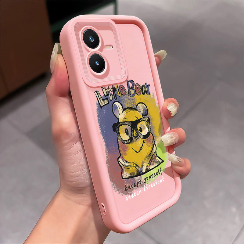 Casing Hp untuk VIVO Y22 Y22s Y22T Case Beruang Kecil Pahlawan Kasing gaya Limited Cesing tipis Kesi