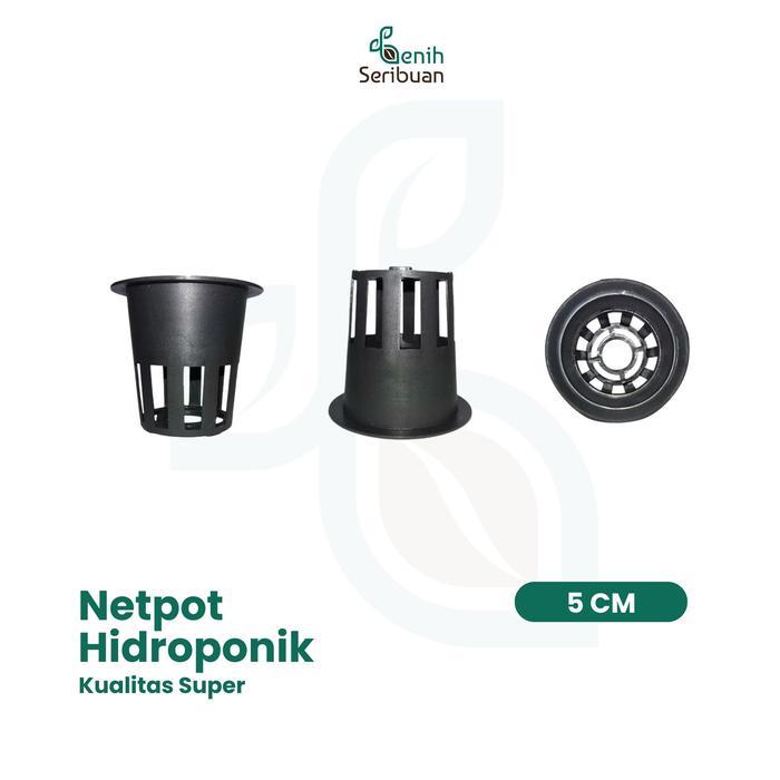 Paket Netpot 5 & 7 Cm Hitam Media Tanam Hidroponik - Benih Seribuan