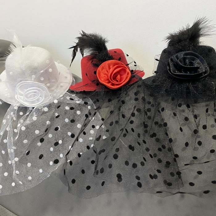Ready Jepit Topi Hiasan Fascinator Hat Wedding Headpiece Topi Jaring Fascinator Hat Topi Hiasan