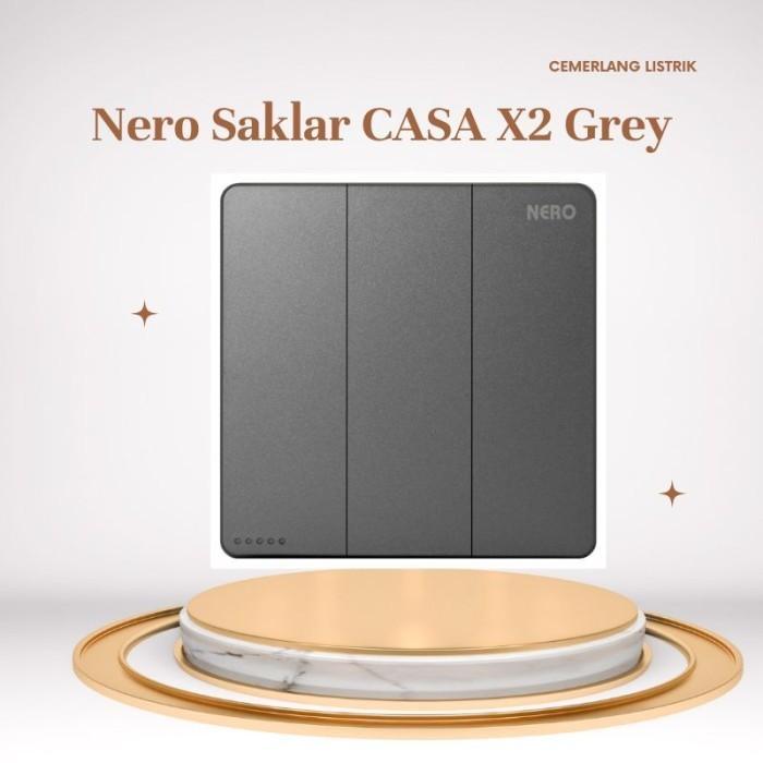 TERMURAH NERO SAKLAR CASA GREY X21031-GR SAKLAR TRIPLE NERO CASA GREY