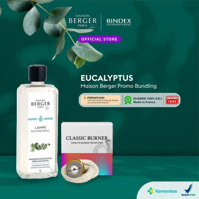 MAISON BERGER PROMO BUNDLING OIL 1L + SUMBU CLASSIC - Lampe Berger - EUCALYPTUS