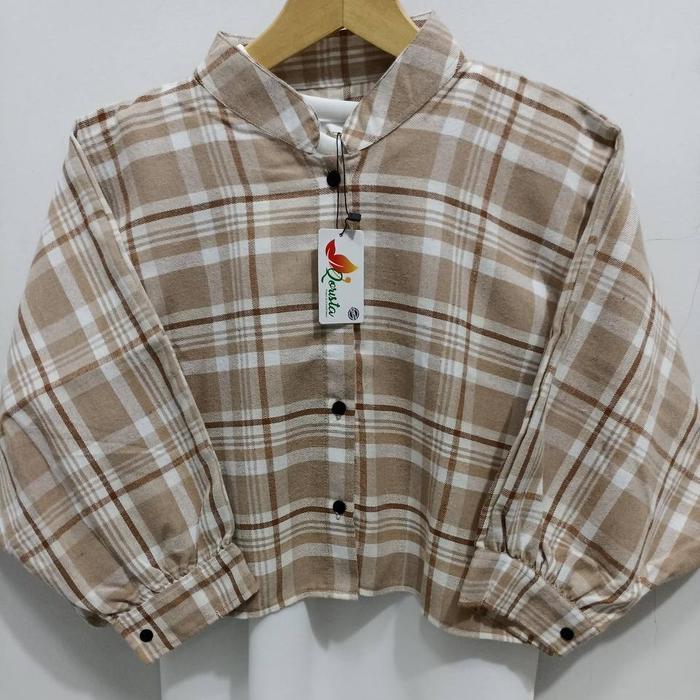 BERMUTU KEMEJA BATWING FLANEL WANITA OVERSIZE ATASAN WANITA OVERSIZE